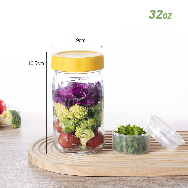 VividVessel – Frisse saladebox glas | 2+1 GRATIS