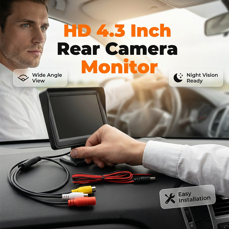 VisiGuard 4,3” Automonitor – Rijd Veiliger, Geniet Meer