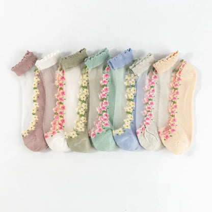 FloraLux – Elegante kanten sokjes | 5+5 paar GRATIS