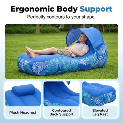 AeroShade Lounge — Ultieme Schaduw, Luxe Comfort