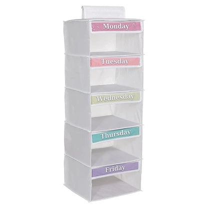 ClarityNest Hangende Organizer met 5 Compartimenten – Makkelijke Orde in de Kast