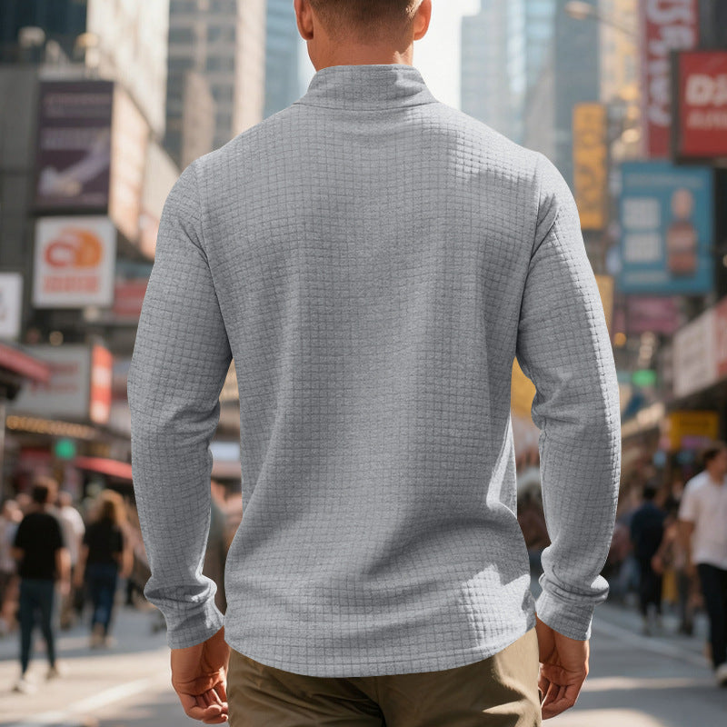 Michael — Midtown Pullover Sweatshirt met Gestructureerd Jacquard