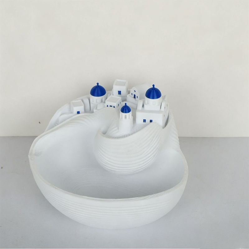 Santorini Keramische Tray — Geniet van Dagelijkse Rust