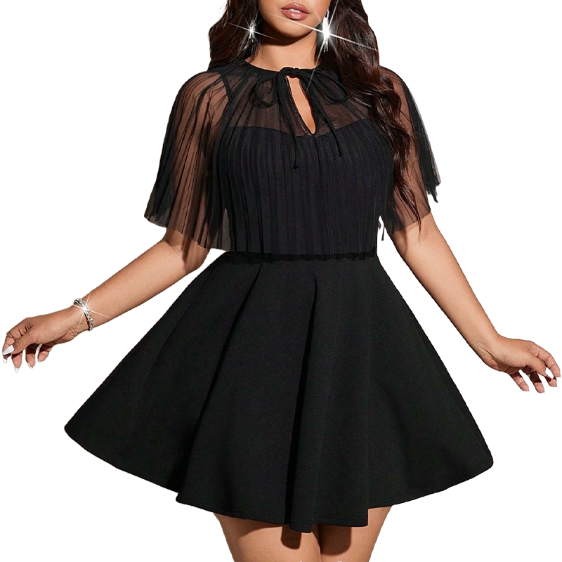 Maribel — Plus Size A-lijn Capejurk | 50% KORTING