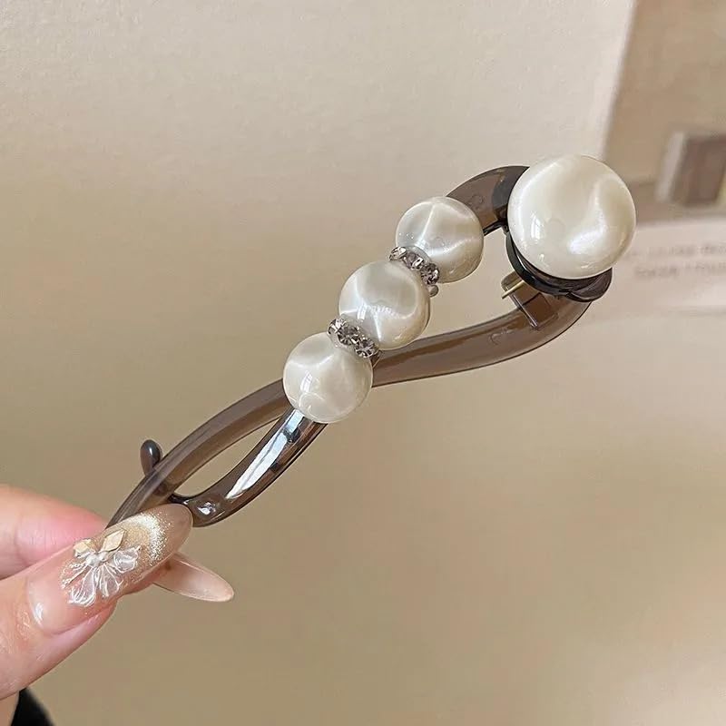 Roos — Veerlicht Haaraccessoire met Stevige Grip en Parel Detail