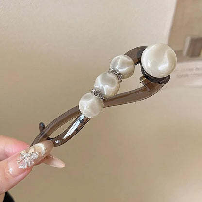 Roos — Veerlicht Haaraccessoire met Stevige Grip en Parel Detail