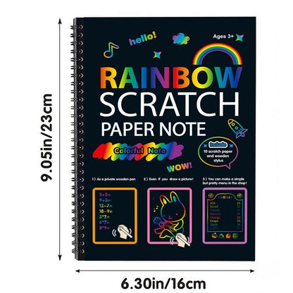 ColorSpark – Regenboog Magisch Kladpapier met Houten Stylus | 1+1 GRATIS