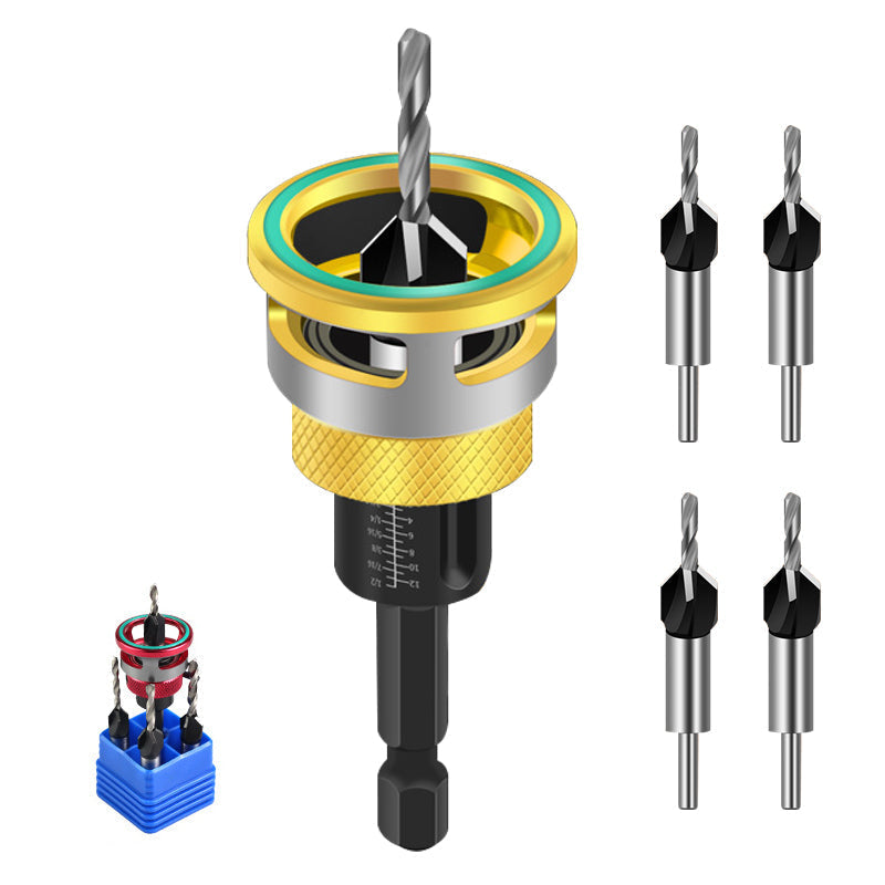 WoodCountersink Pro Set — Verfijnde Verzinkboren | 50% KORTING