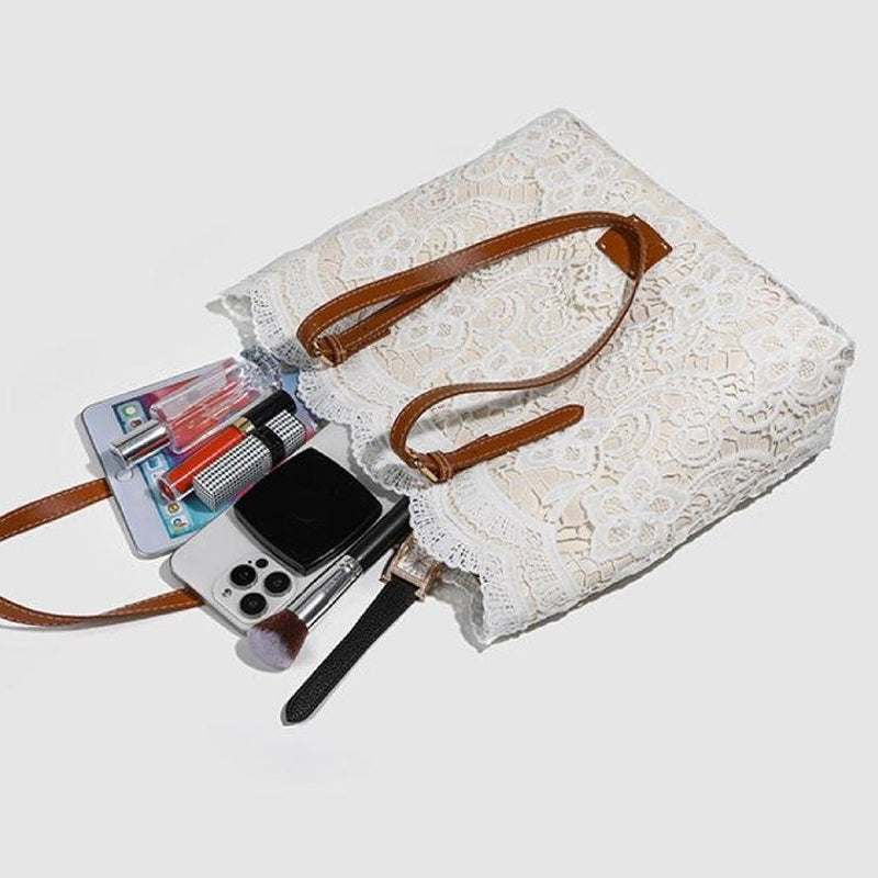 Amara — Elegante Kanten Tote | 50% KORTING