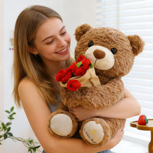 HeartCuddle – Rozenbeer Knuffel | 50% KORTING
