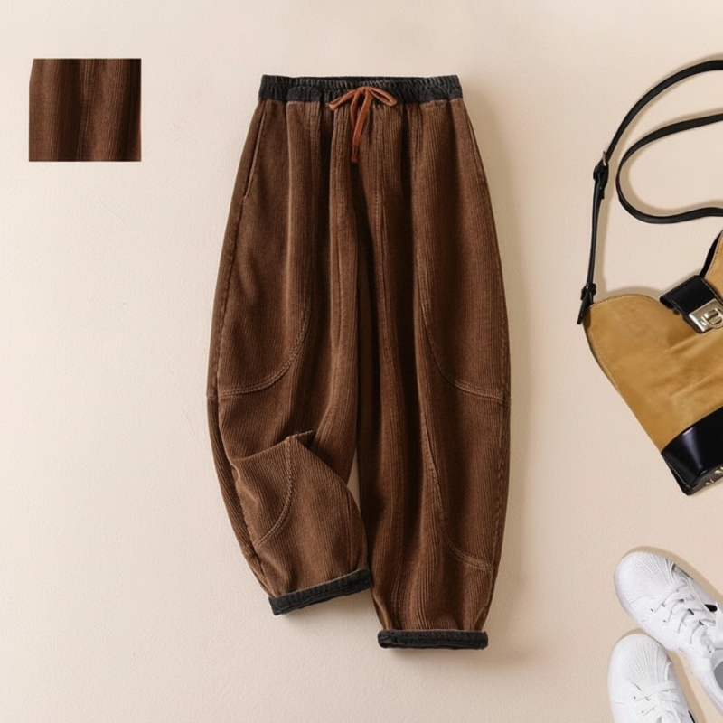 Nora — Gezellige Corduroy Broek met Zachte Voering