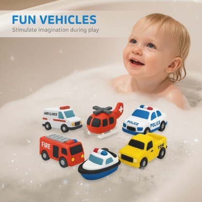 AquaFleet Voertuigen 6-delige Set — Puur Plezier Spetteren