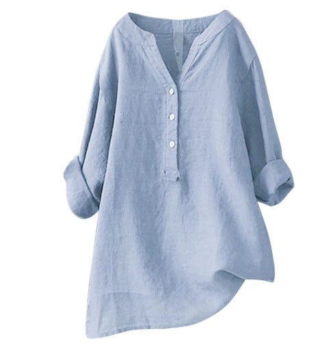 Heidi – Dames Casual Jurk met V-hals en Verstelbare Mouwen