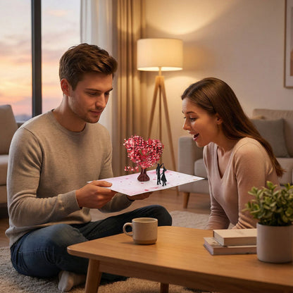 3D Hart Boom Kaart — Betover Direct met Liefde