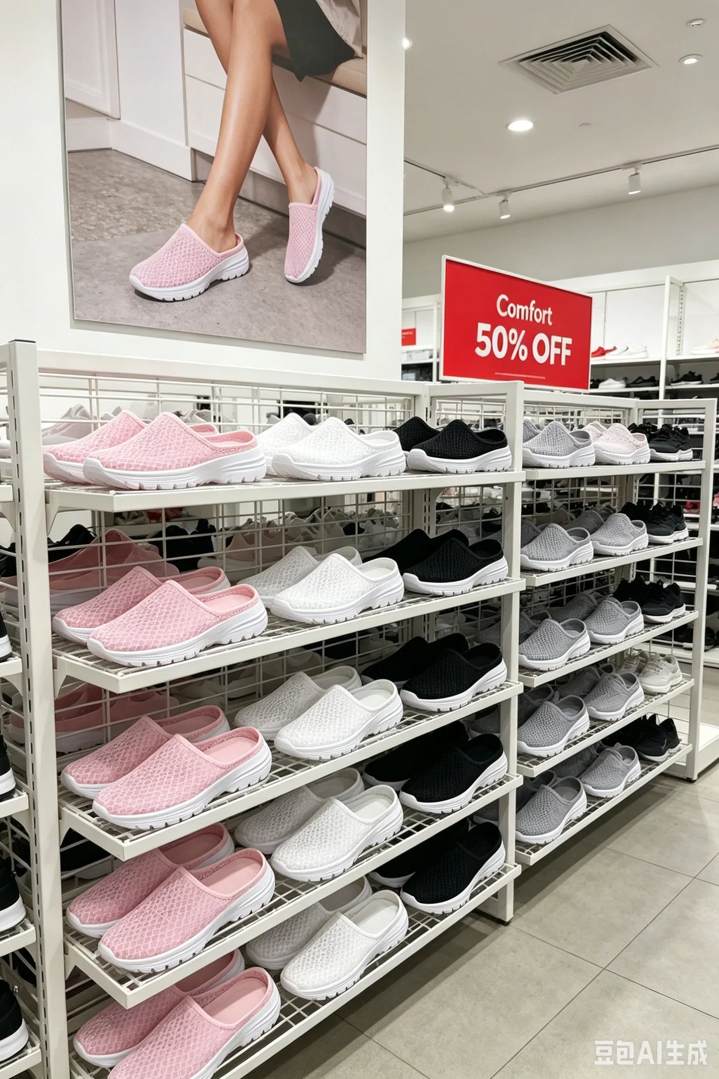 Aero – Ademend Mesh Slippers met Fluweelzacht Comfort