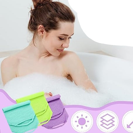 Exfoliërende badhanddoek