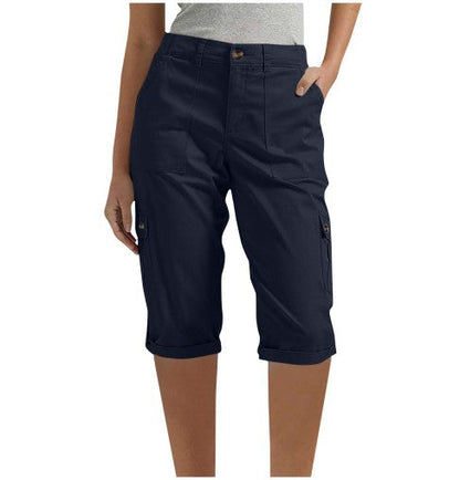 Heidi – Dames Capri Broek met Stretch en Praktische Zakjes