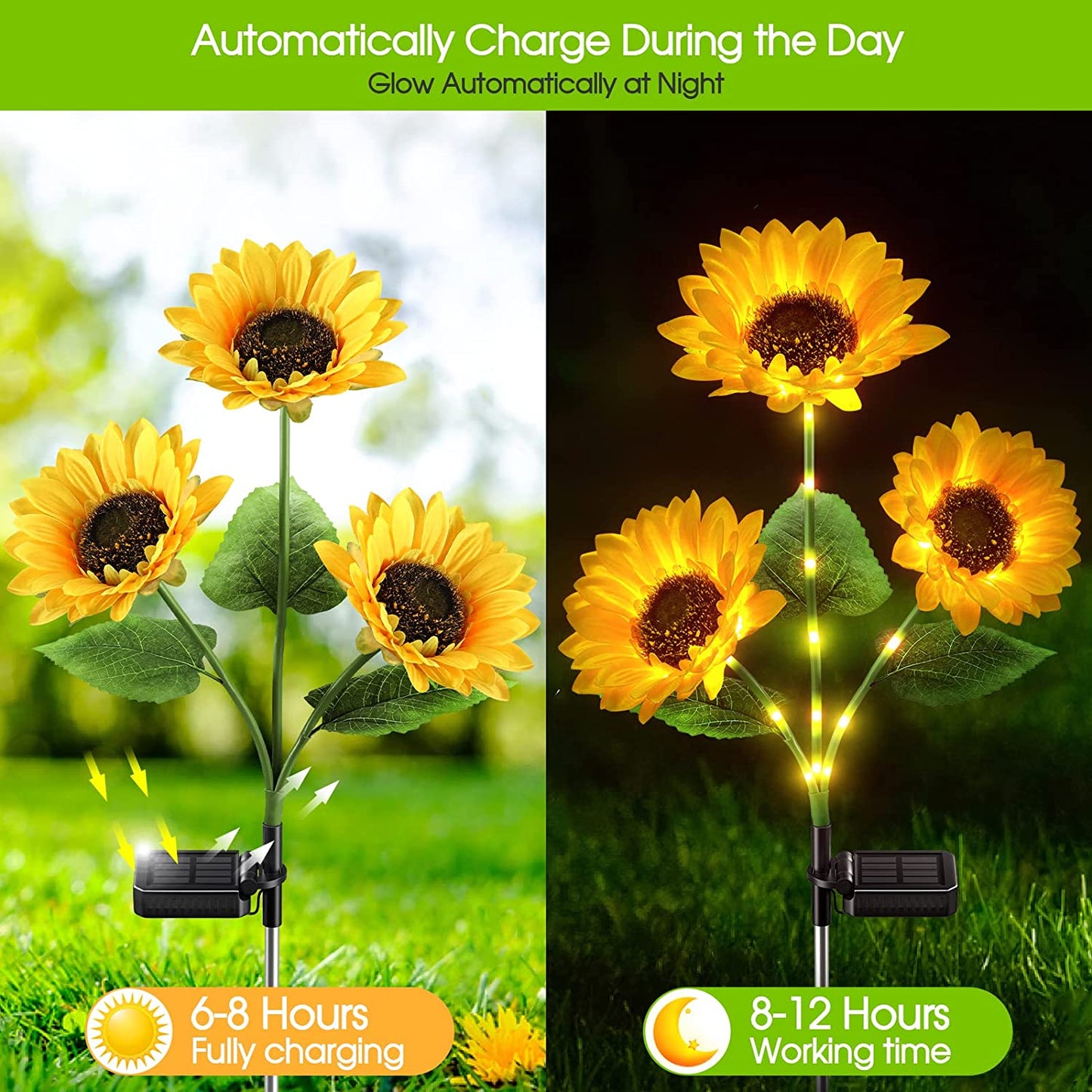 SunGlow — Solar-zonnebloemlampen | 1+1 GRATIS