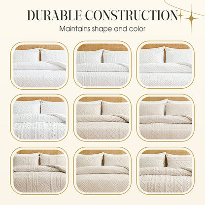 LuxeLoom Cutwork Zacht Pluizend Beddengoed Set — Zachtheid die Verzacht