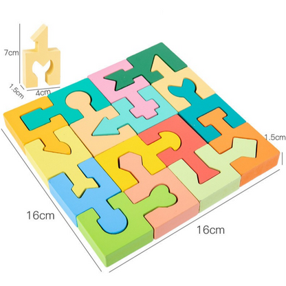 BrainBoost – Houten Vormpuzzel | 50% KORTING