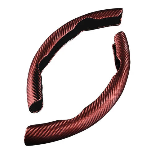 Stuurwielhoes van koolstofvezel en leer – Comfortabele grip en controle