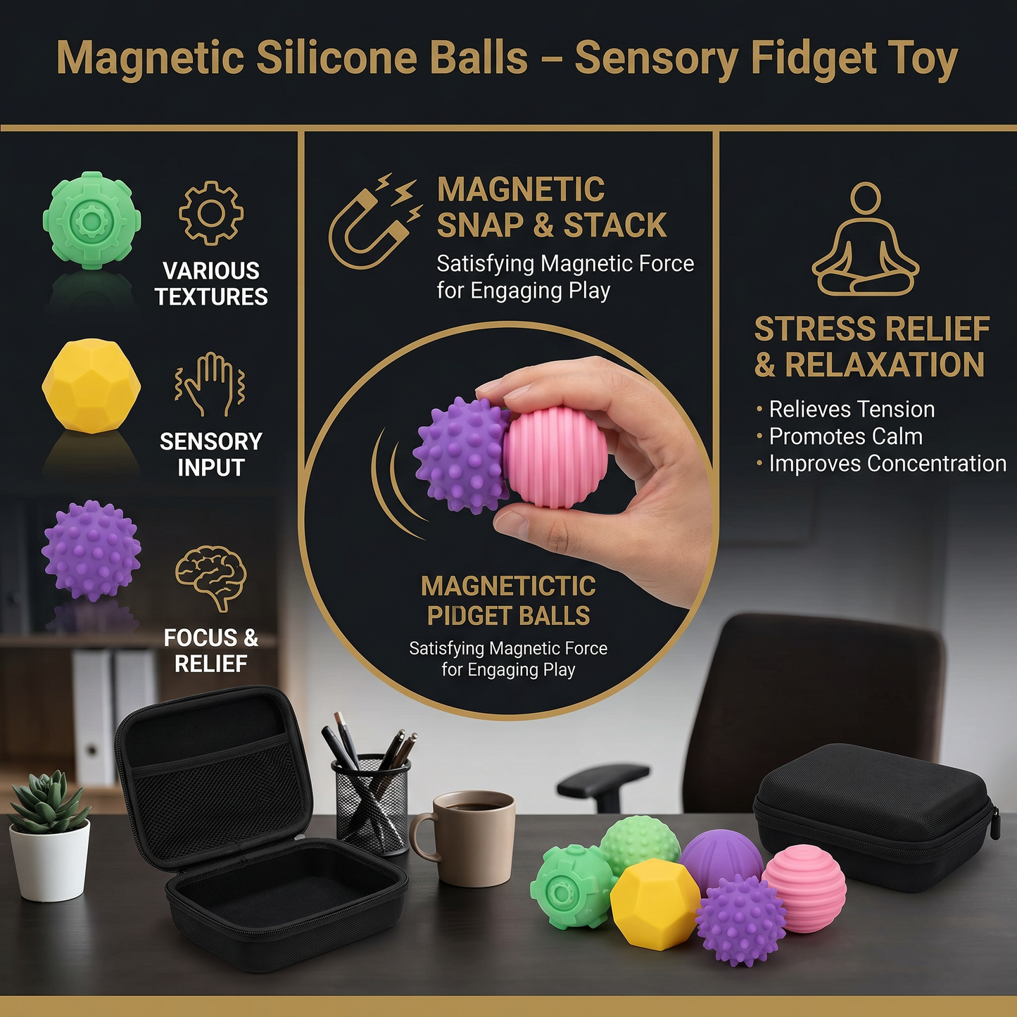 CalmPearl — Sensorische Magnetballetjes | 50% KORTING