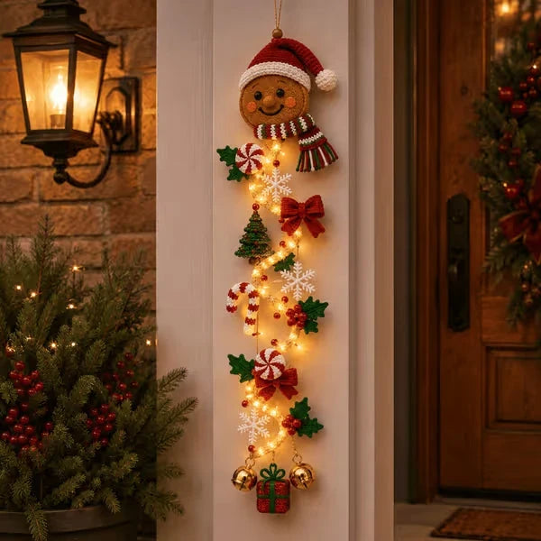 LuminaFest kerstdeurbekleding — warme gloed, instant magie