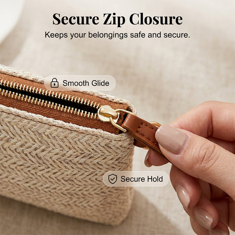 Ava – Gevlochten Schouderclutch met Metalen Glans
