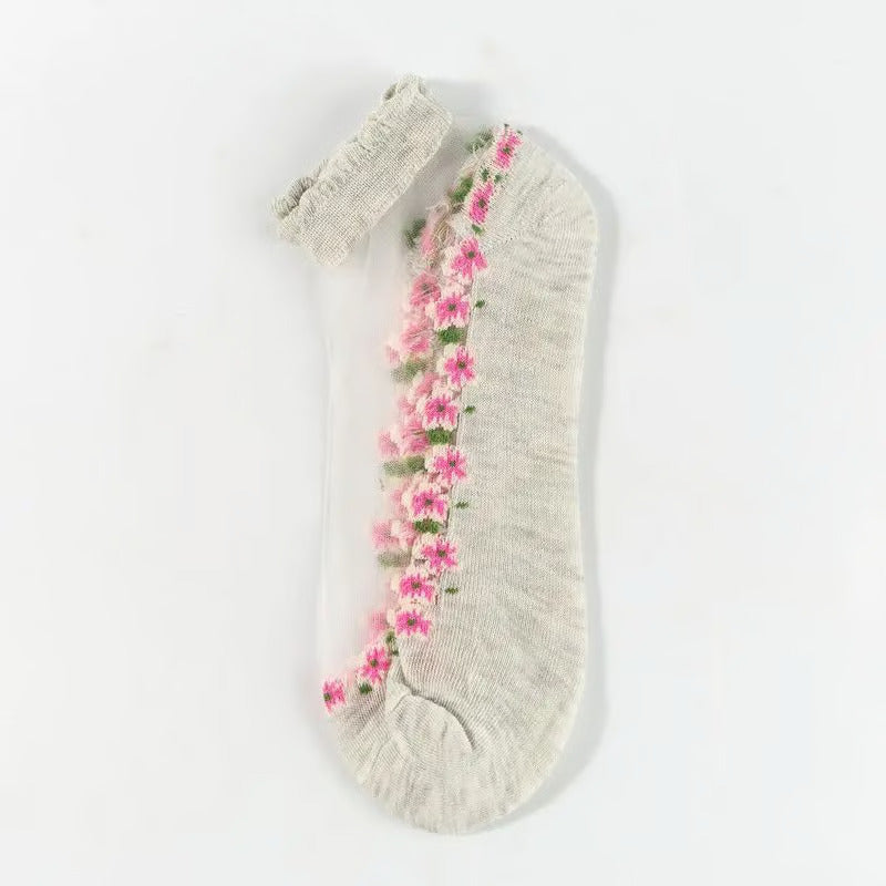FloraLux – Elegante kanten sokjes | 5+5 paar GRATIS