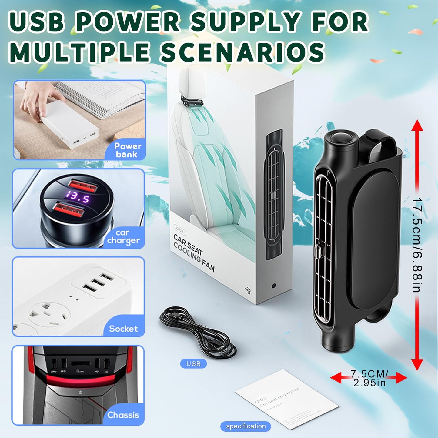 CoolLux® Rugleuningventilator | 50% KORTING