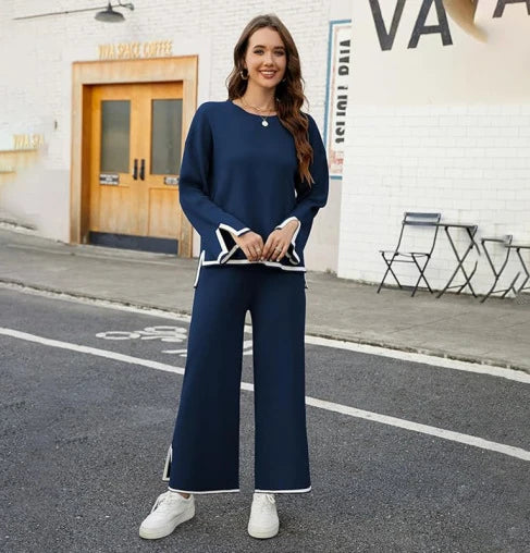 Heidi – Dames Everyday Set met Wijd Uitlopende Broek