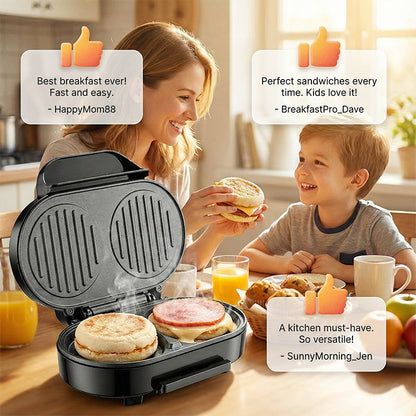 EmberGrill — Compacte ontbijtgrill | 50% KORTING