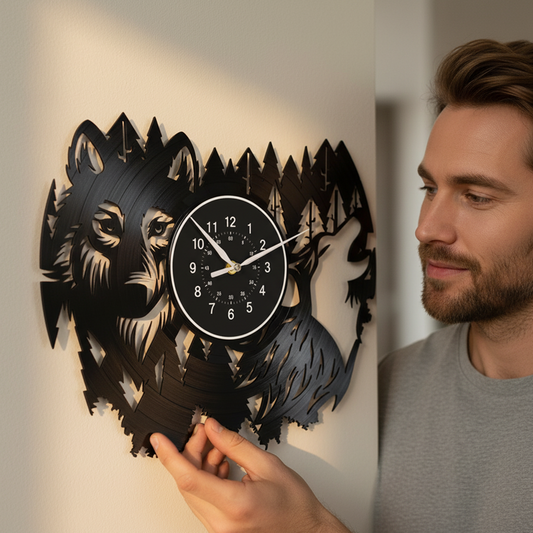 Tigris – Vinyl LED Wandklok | 50% KORTING