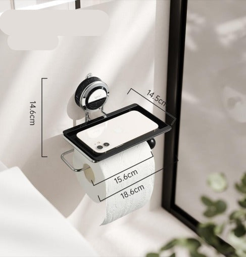 Minimalistische Toiletpapierhouder — Schadevrij Badkamerplezier