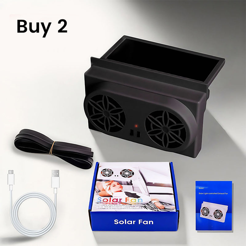 Zonne-auto-ventilator — Directe Koelcomfort