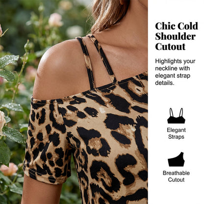 Everlyn — Leopard Mini Jurk | 50% KORTING