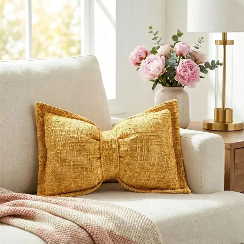 LuxeFleur Strik Chenille Kussen – Gezellig Comfort, Moeiteloze Stijl