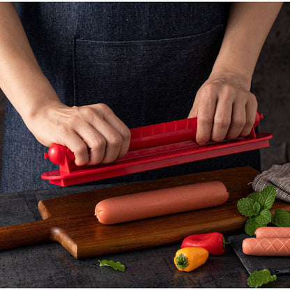 Hotdog-Schneider-perfecte Criss-Cross-sneden voor intensieve smaak