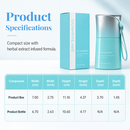 Elegante droogshampoo gel – direct volume, olievrije zelfverzekerdheid