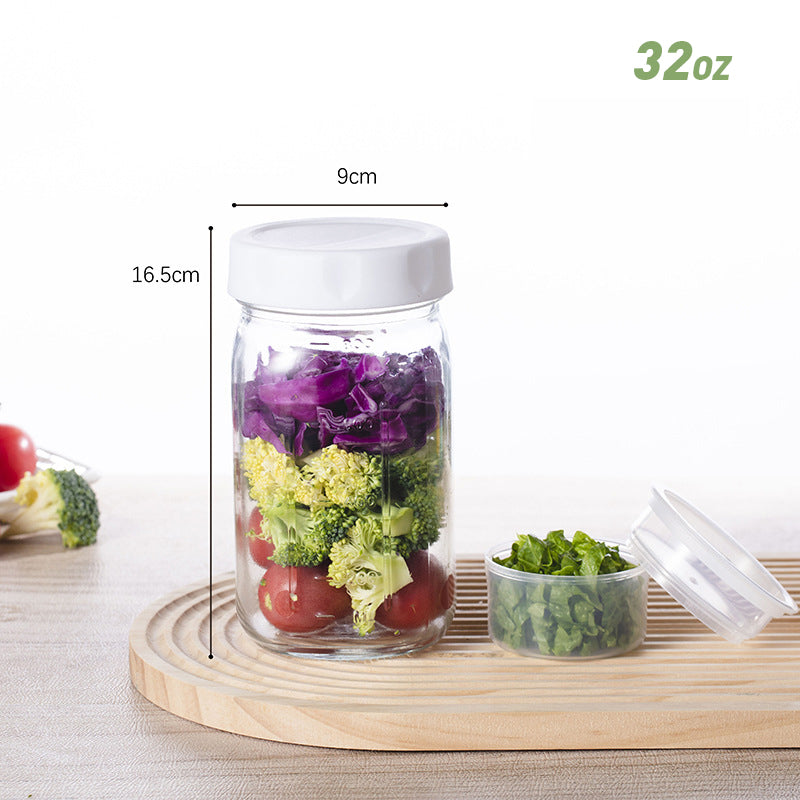 VividVessel – Frisse saladebox glas | 2+1 GRATIS
