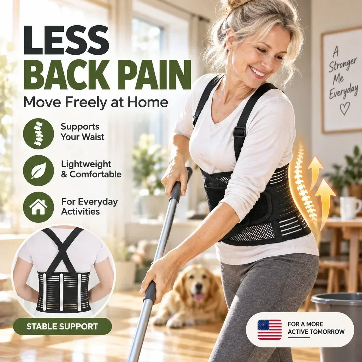 CoreAlign Tailleband — Directe Verlichting, Comfort voor de Hele Dag