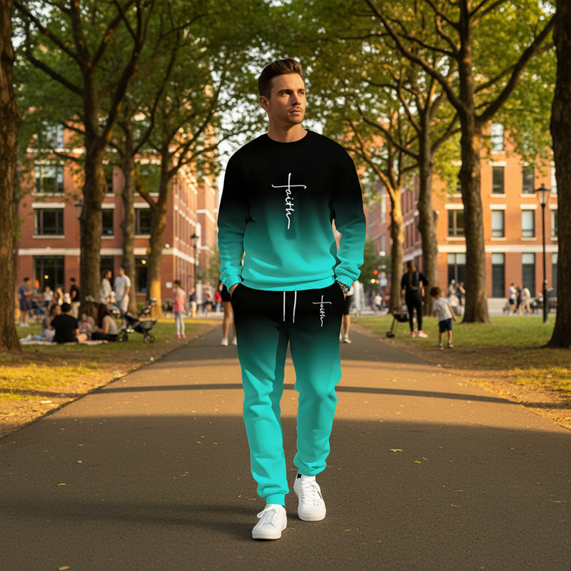 Nolan – Heren Trainingspak met Gradient Ontwerp en Comfort