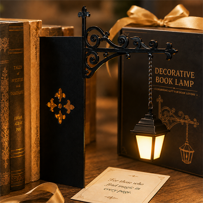 Boekensteunen in de vorm van een miniatuur lantaarn — Gezellige gloed, duurzame sterkte