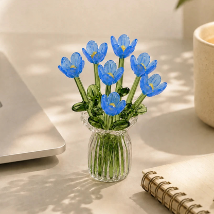 MiriFlor Mini Glazen Bloemen — Moeiteloze Kleurenmagie
