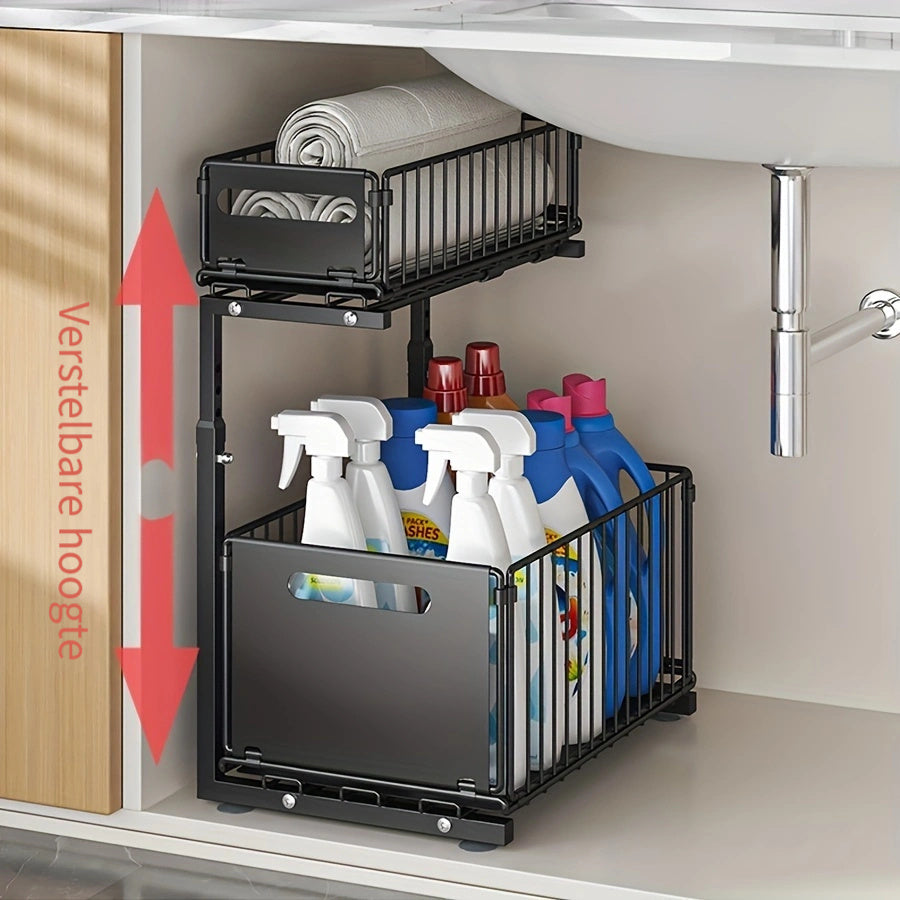 GlideNest — Uitschuifbare Kast Organizer | 50% KORTING