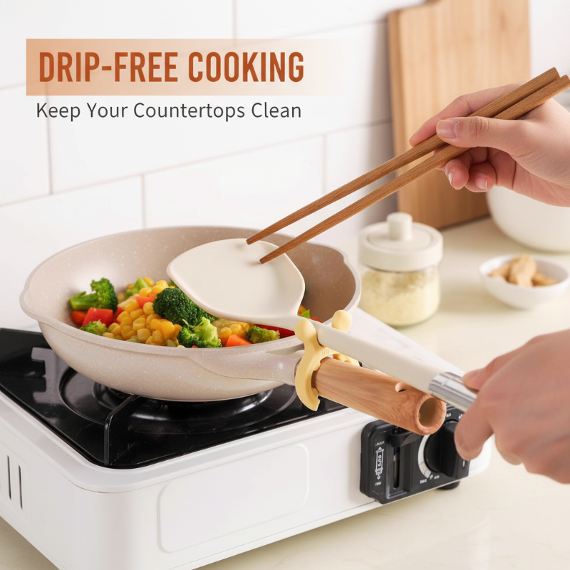 ClingGrip Siliconen Bestekhouder – Schone Werkoppervlakken, Stressvrij Koken