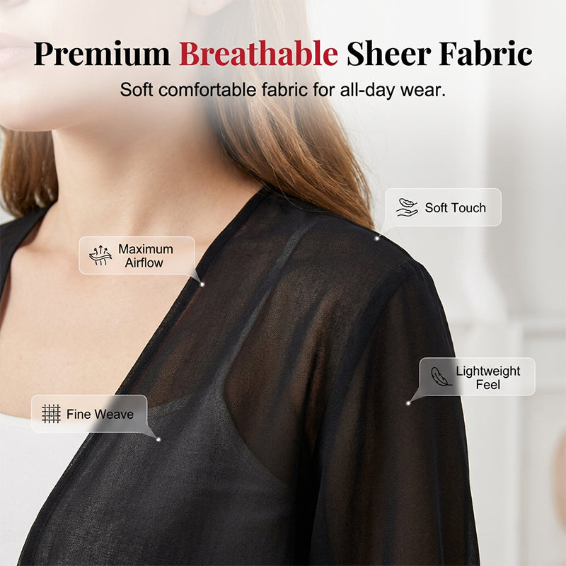 Brielle – Transparante chiffon top met strik voor de zomer