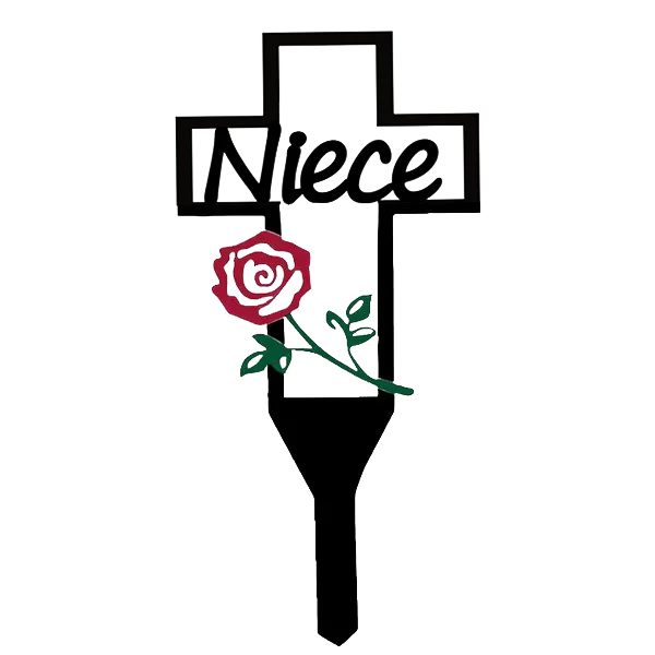 Variant image for Begraafplaatskruis - Duurzaam Herinneringssymbool voor Moeders met Roos-12