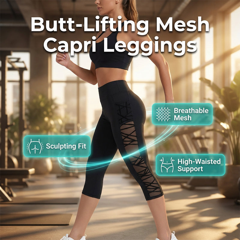 Maya – Ademend, Curve-Verhoger Yoga Leggings met Zakjes