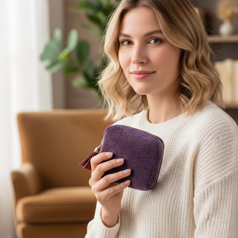 Lena – Compact Sieraden Organizer voor Onderweg met Fluwelen Voering